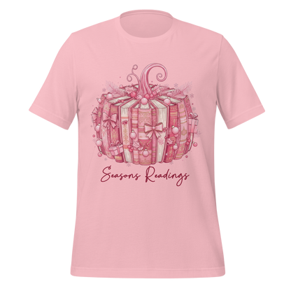 Seasons Readings Book Pumpkin With Ornaments Tee