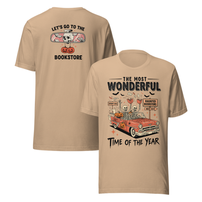 Bookish Haunted Bookstore Tee - MagicMerchEmporium