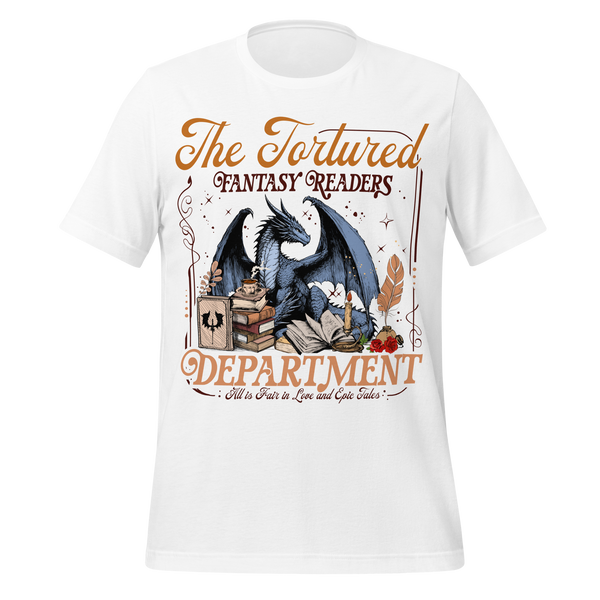 Tortured Fantasy Readers Tee in White