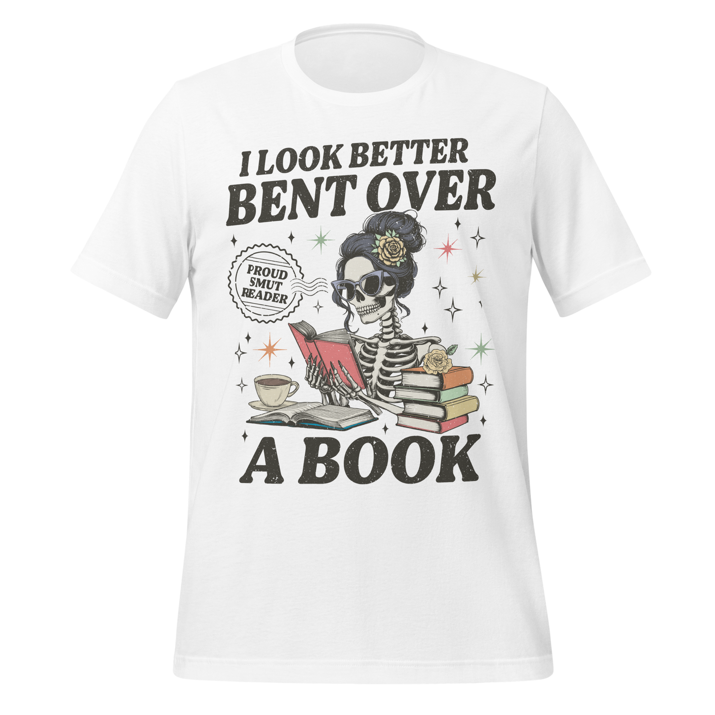 Smut Reader Skeleton Tee - MagicMerchEmporium