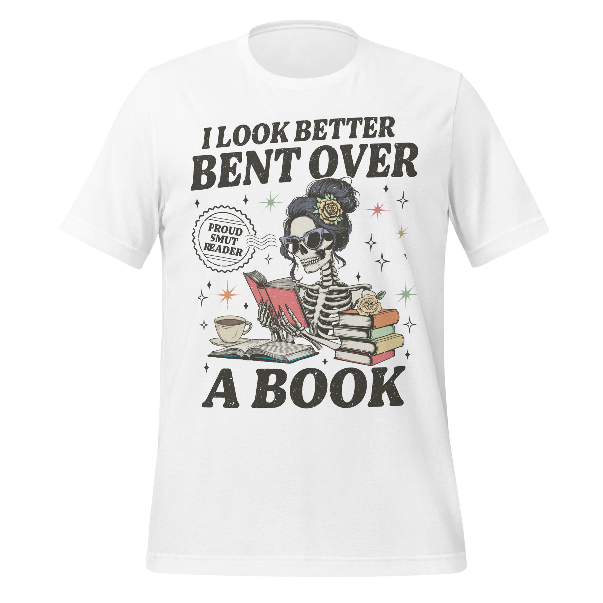 Smut Reader Skeleton Tee - MagicMerchEmporium