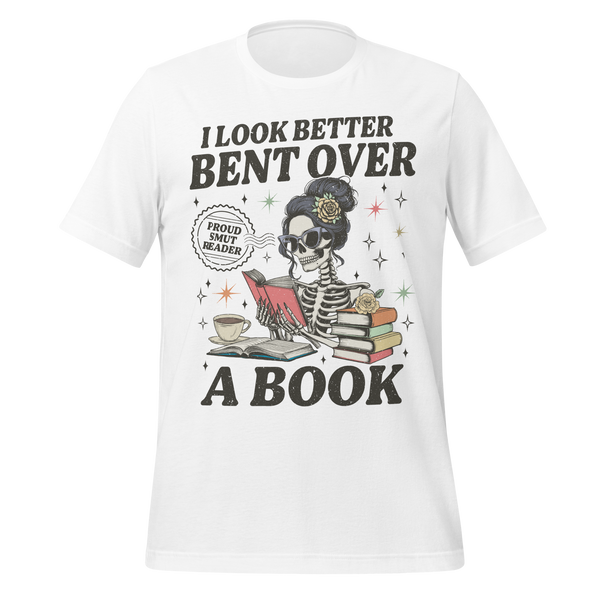 Smut Reader Skeleton Tee in White