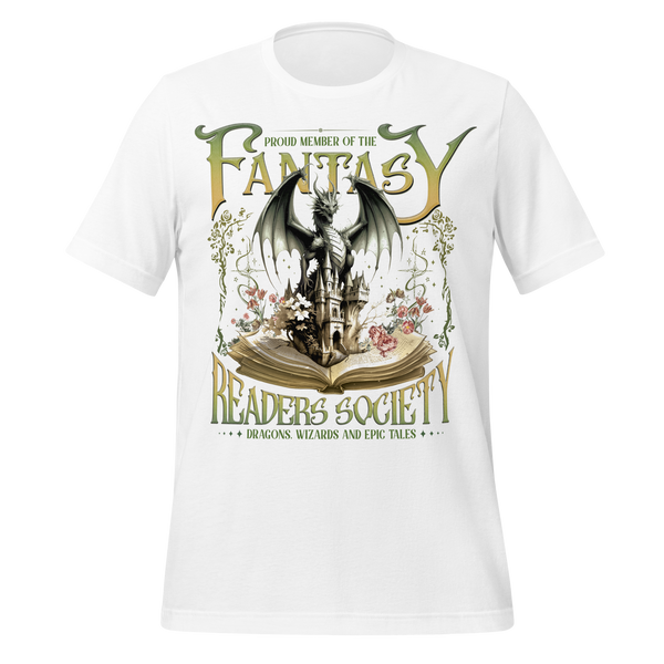Fantasy Book Lover Tee in White