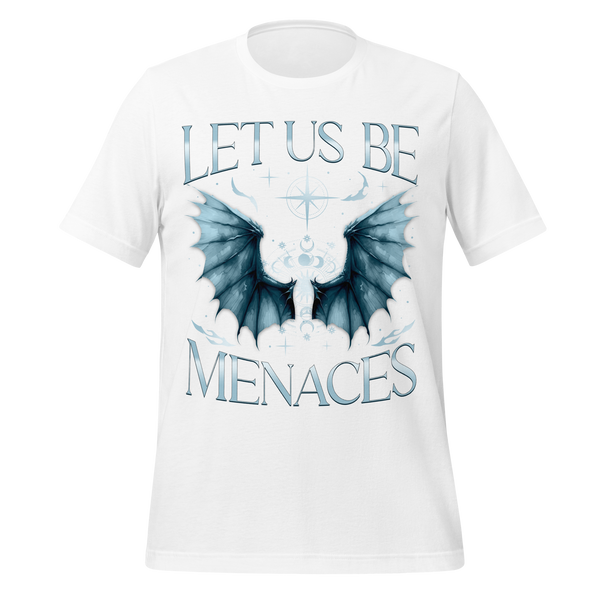 Let Us Be Menaces Dragon Tee in White