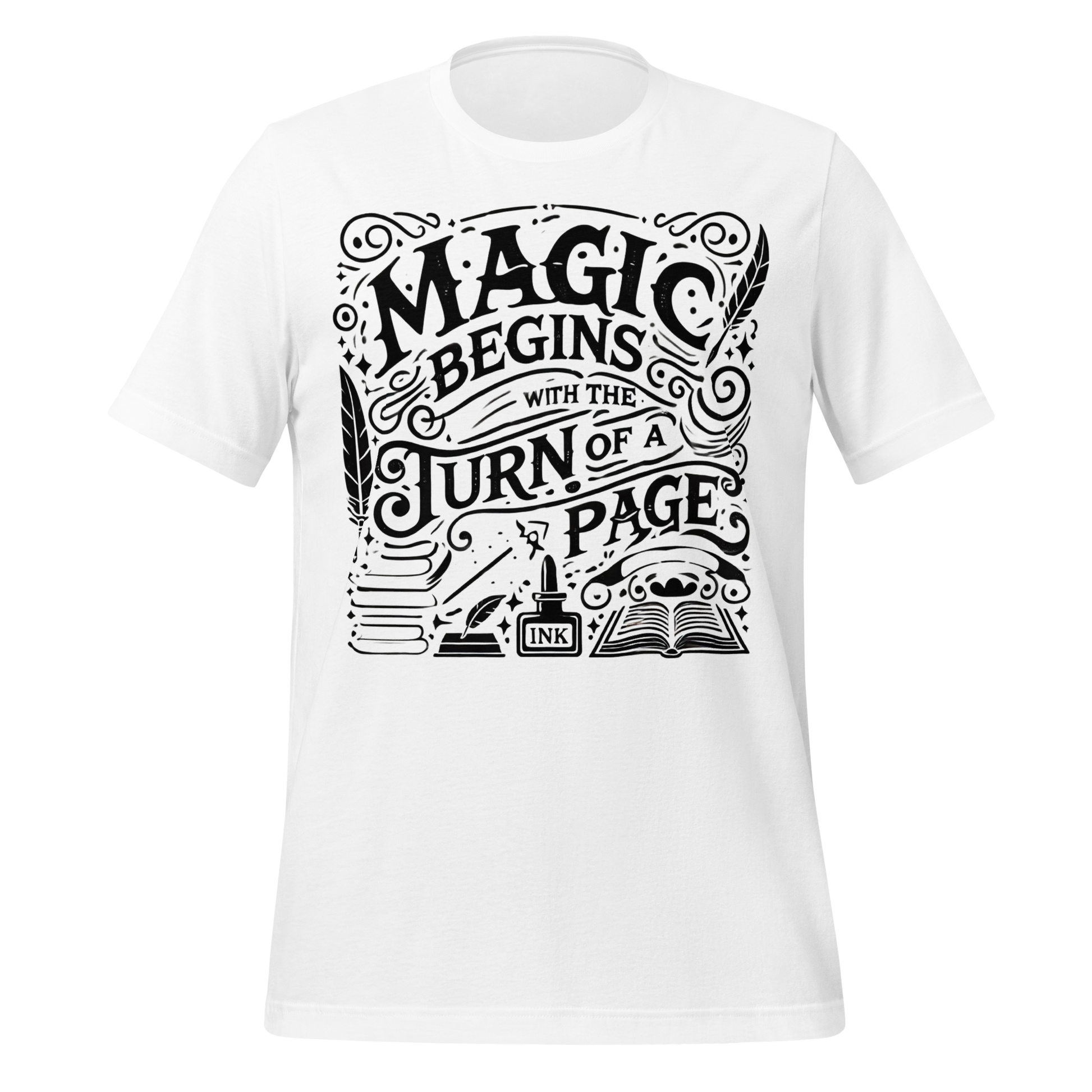 "Magic Begins with the Turn of a Page" Tee - MagicMerchEmporium