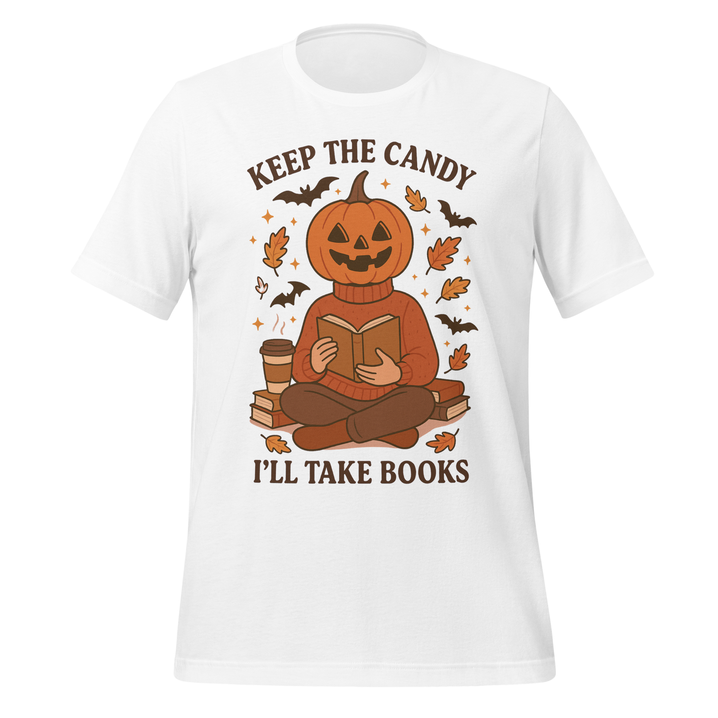 Pumpkin Book Lover Halloween Tee