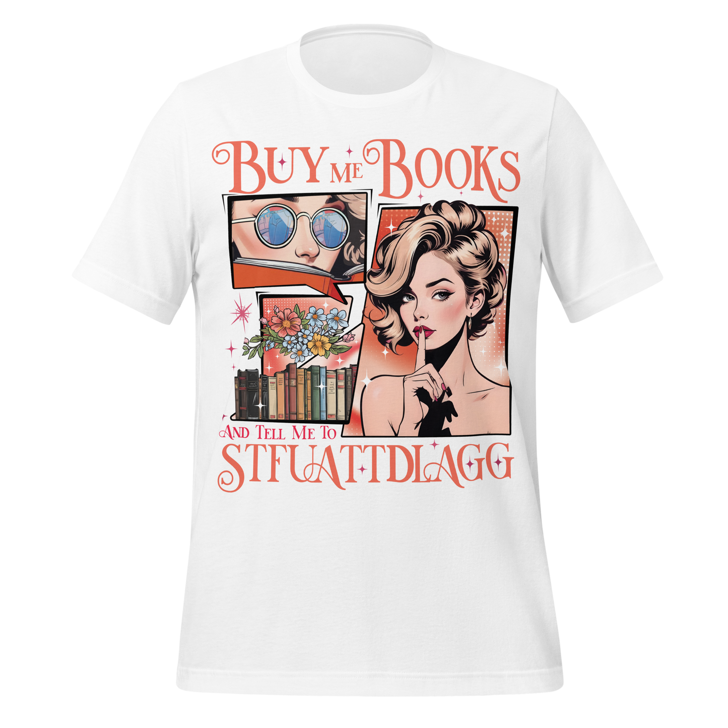 Buy Me Books & Shut Me Up Tee - MagicMerchEmporium