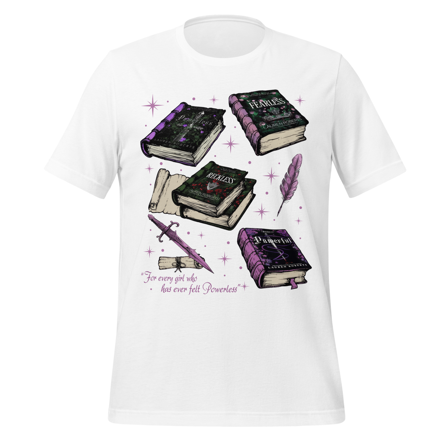 Powerless Book Stack Tee