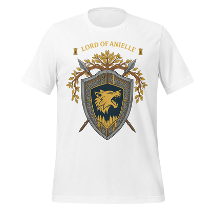 Lord Of Anielle Wolf Crest Shield Design Graphic Tee - MagicMerchEmporium