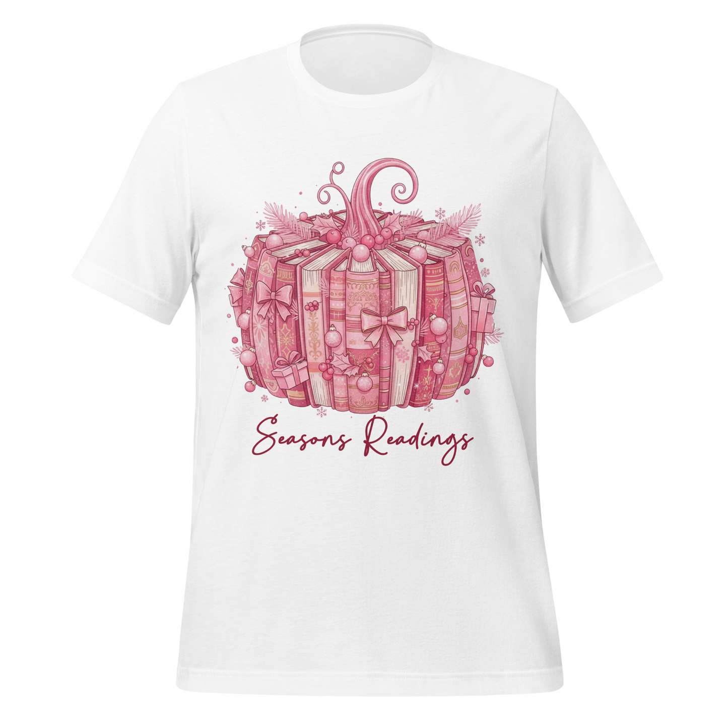 Seasons Readings Book Pumpkin With Ornaments Tee