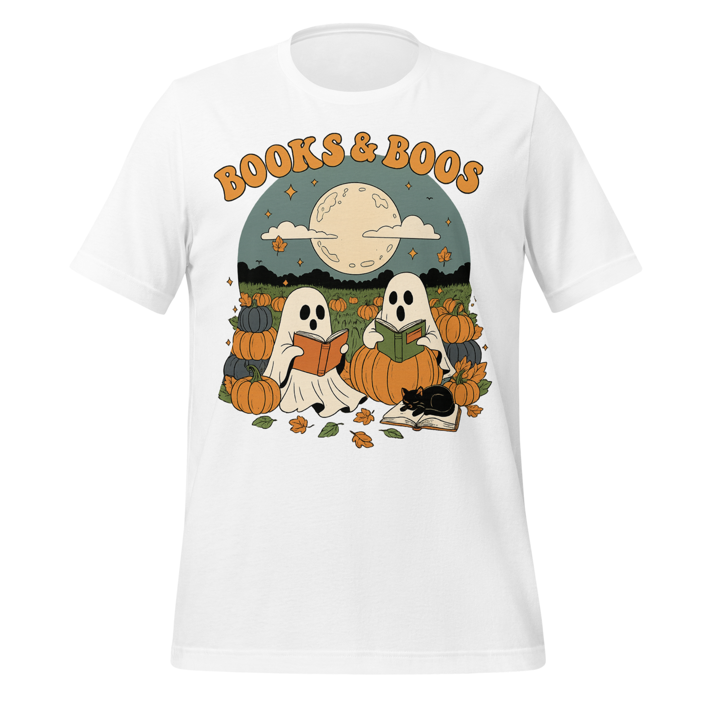 Books and Boos Ghosts Reading Tee