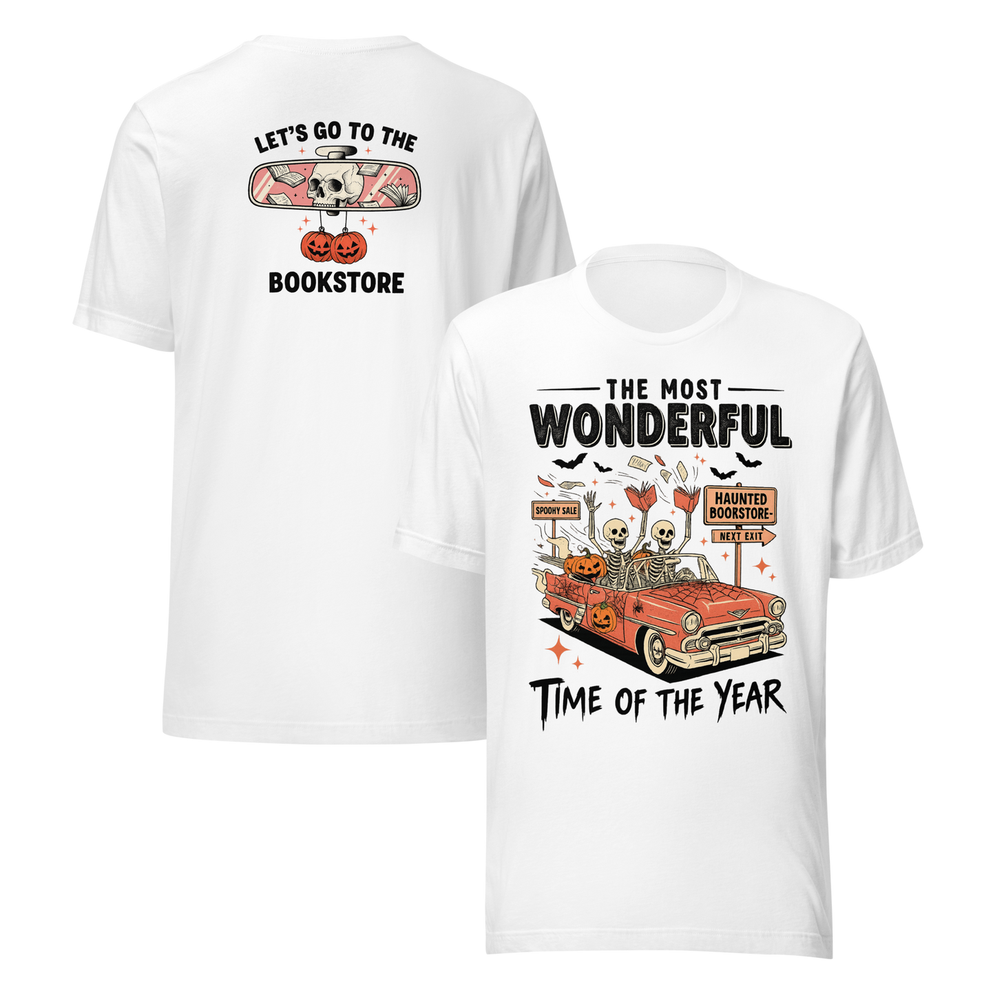 Bookish Haunted Bookstore Tee - MagicMerchEmporium