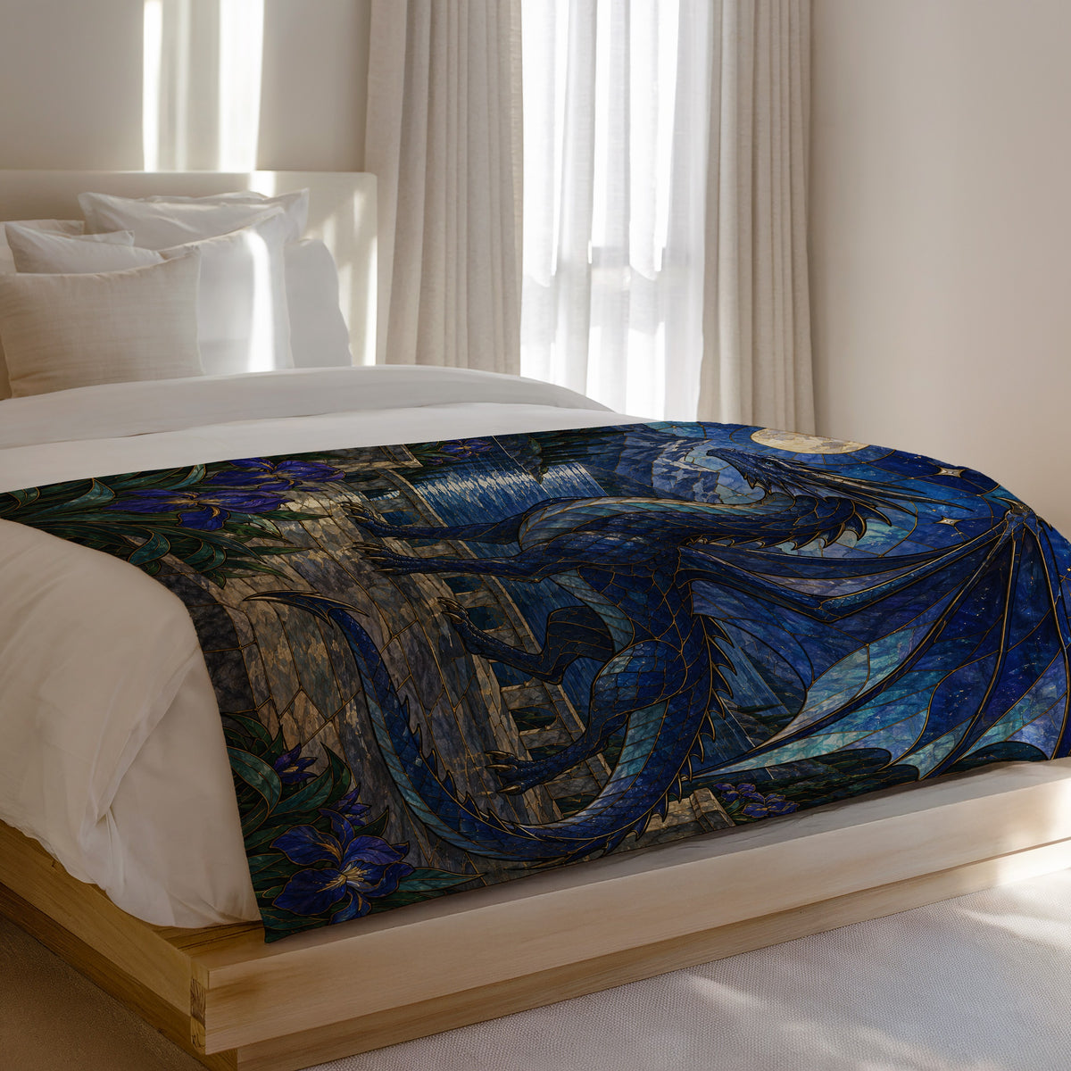 Sgaeyl Velveteen Plush Blanket on a bed