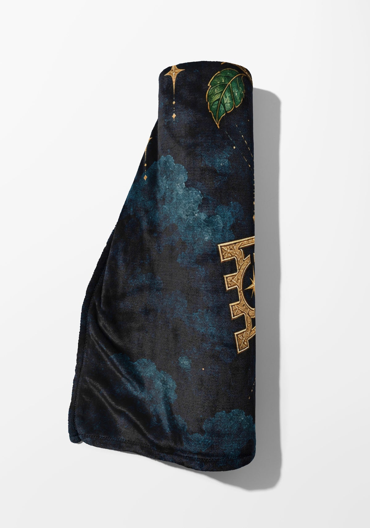 Bookish Maasverse Velveteen Plush Blanket rolled up