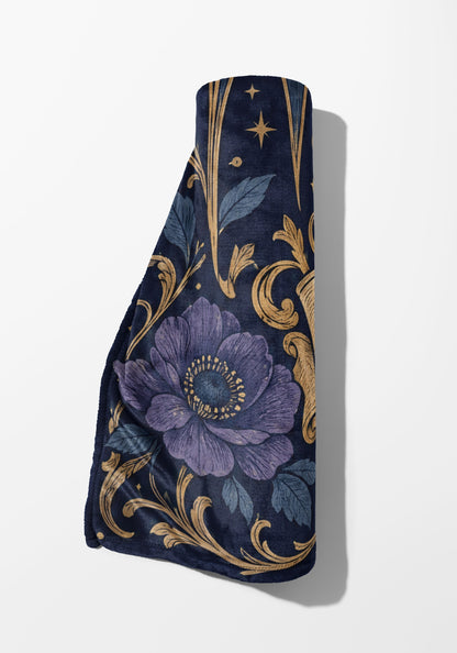 Illyrian Crest Velveteen Plush Blanket rolled up