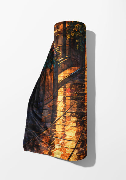 Lunathion Velveteen Plush Blanket rolled up
