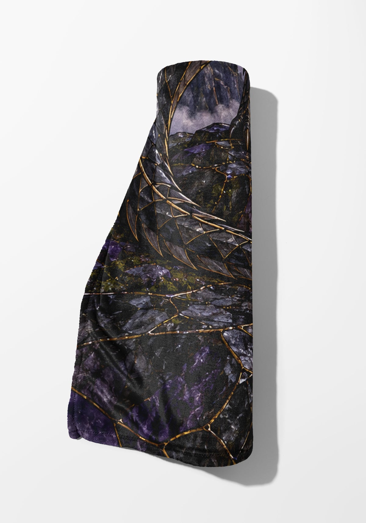 Storm Tairn Velveteen Plush Blanket rolled up