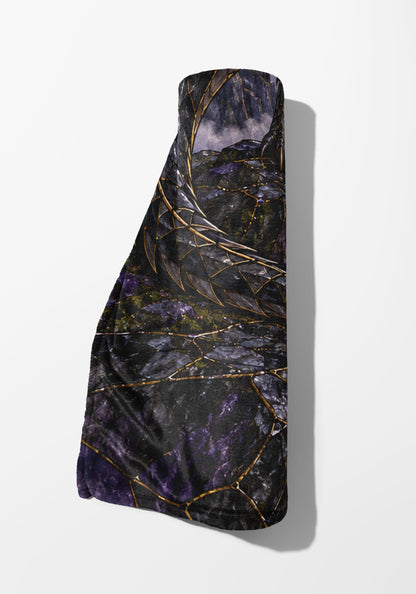 Storm Tairn Velveteen Plush Blanket rolled up