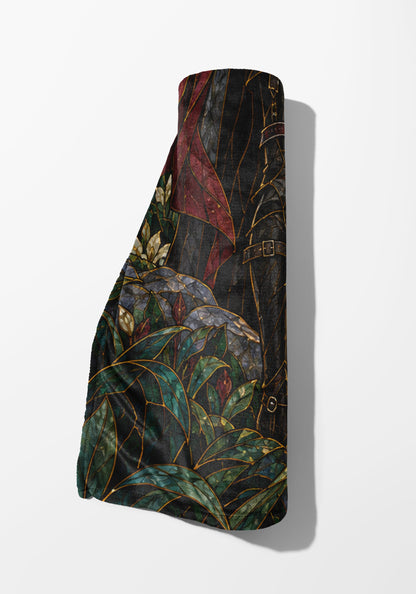 Wildflower Truce Velveteen Plush Blanket rolled up