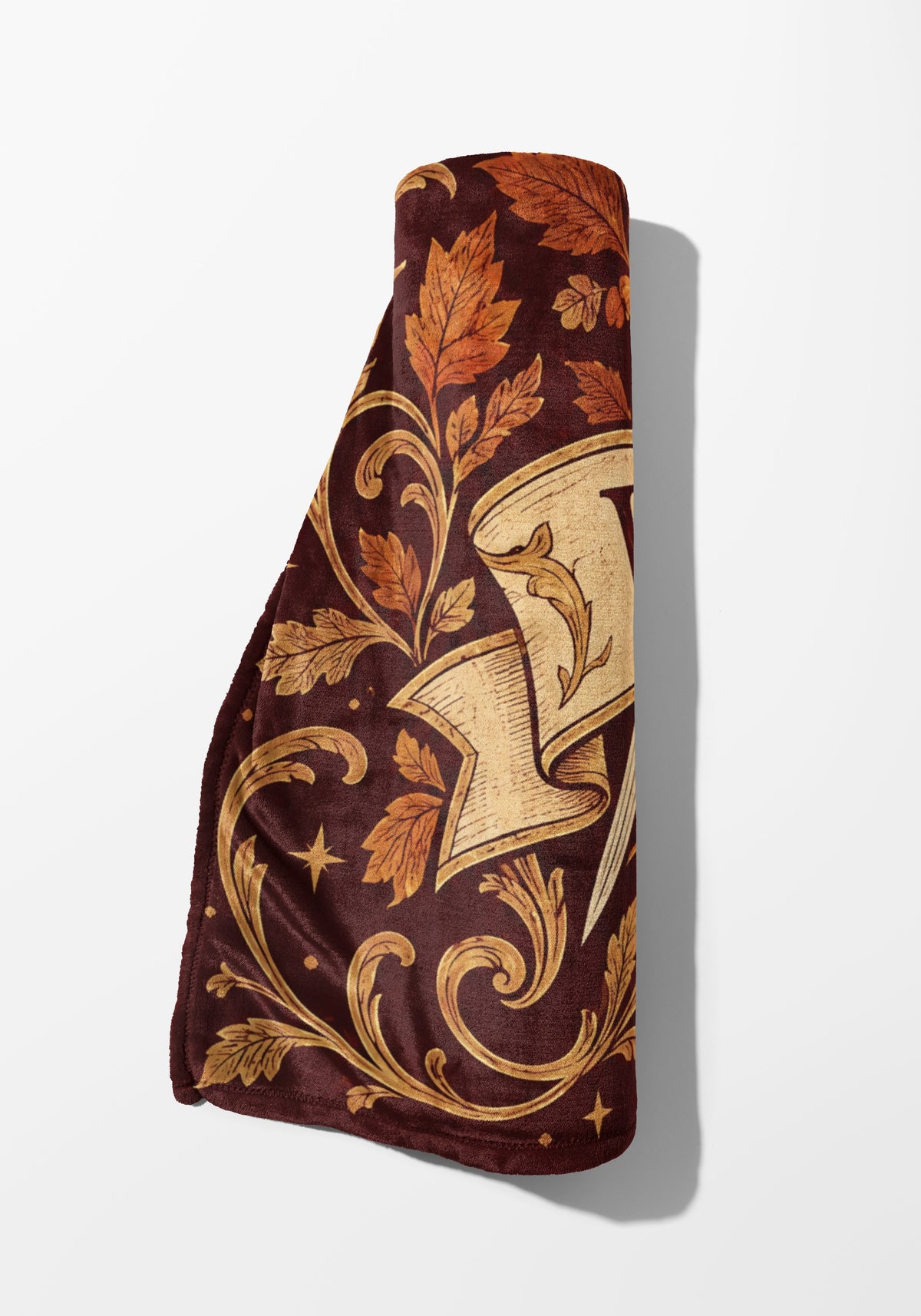 Vanserra Crest Velveteen Plush Blanket rolled up