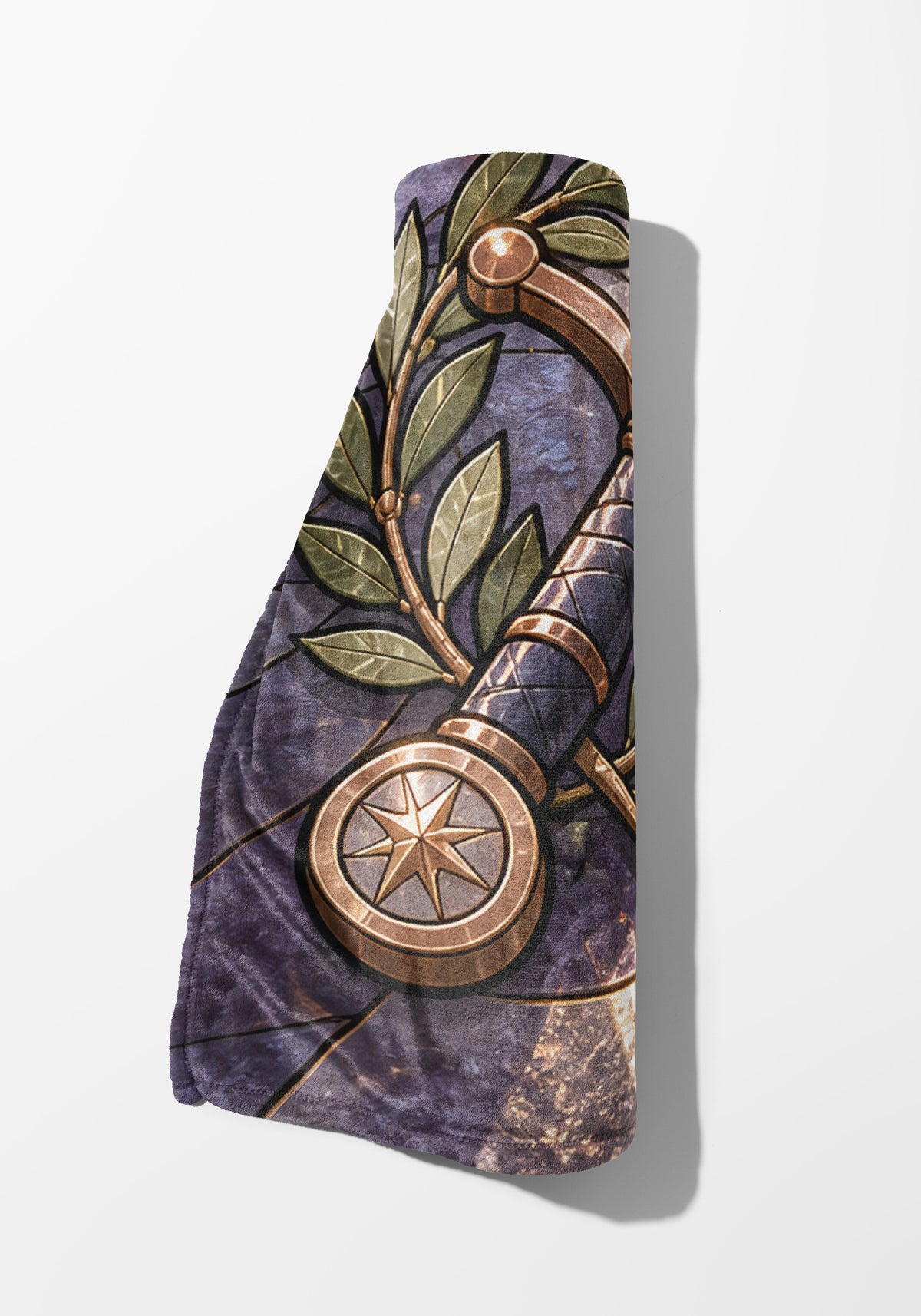 Radiant Blade Velveteen Plush Blanket rolled up