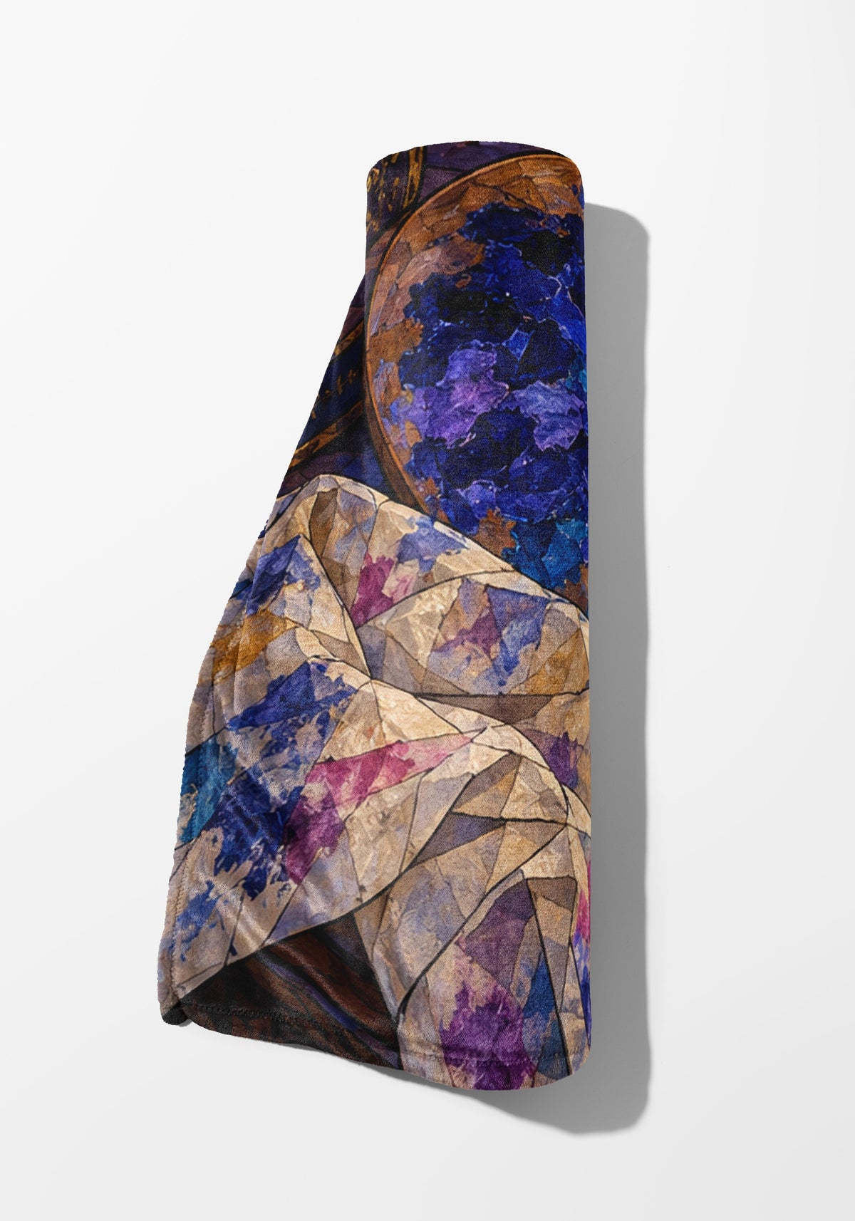 The Rainbow of Velaris Velveteen Plush Blanket rolled up