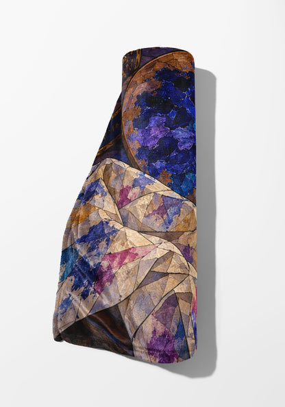 The Rainbow of Velaris Velveteen Plush Blanket rolled up