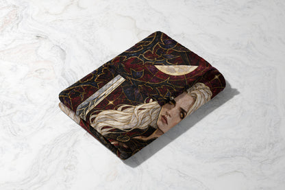 Iron Queen Velveteen Plush Blanket folded
