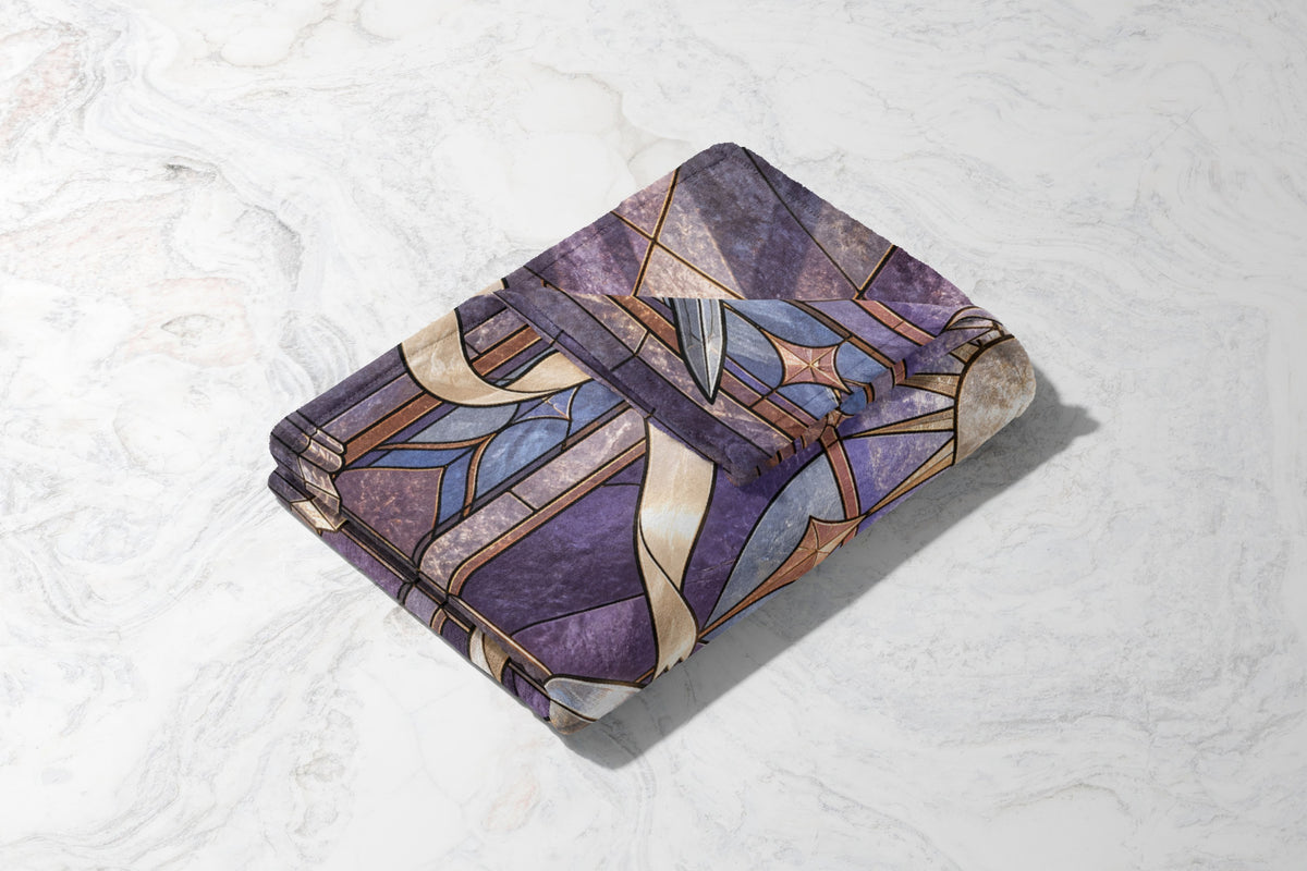 Radiant Blade Velveteen Plush Blanket folded