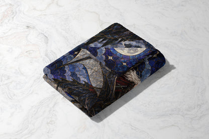 Above the Storm Velveteen Plush Blanket folded
