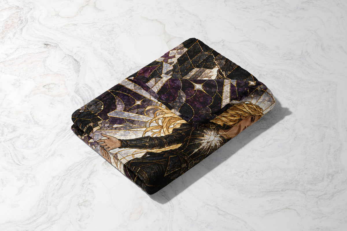 Asterin's Yielding Velveteen Plush Blanket folded