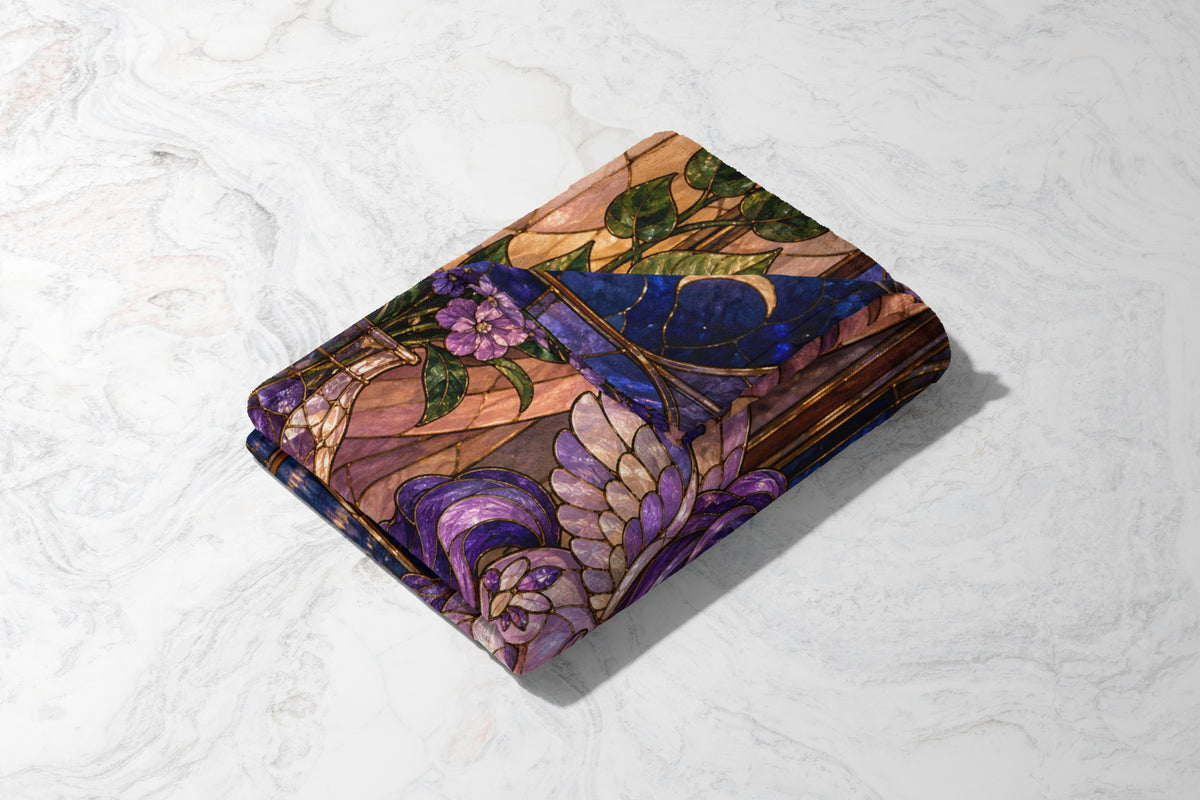 Pegasus Velveteen Plush Blanket folded