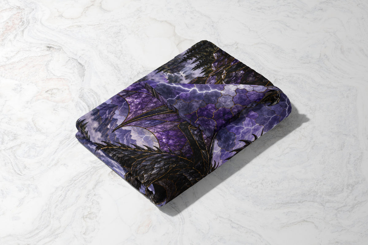 Storm Tairn Velveteen Plush Blanket folded
