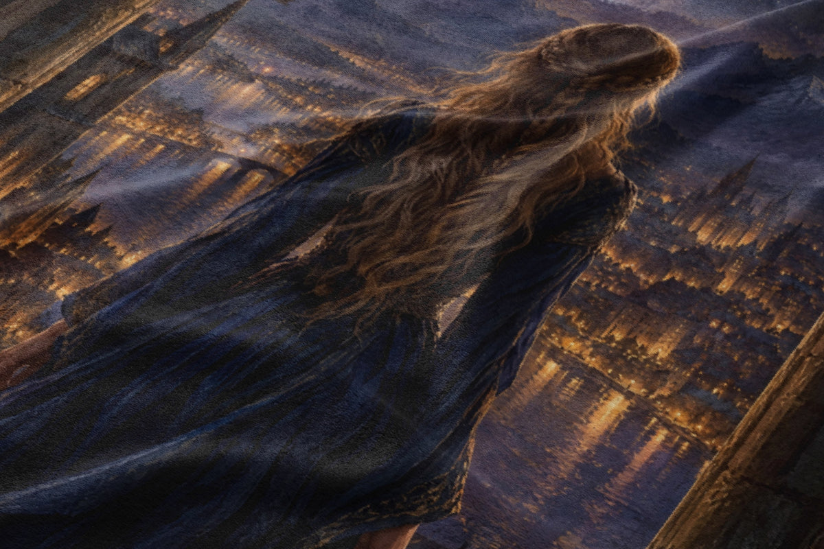 Feyre over Velaris Velveteen Plush Blanket close-up