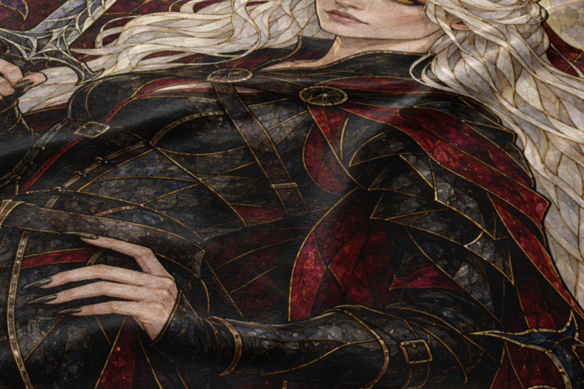 Iron Queen Velveteen Plush Blanket close-up