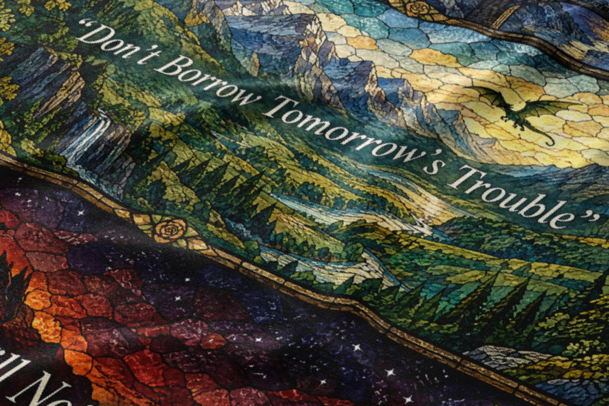 Empyrean Stained Glass Velveteen Plush Blanket close-up