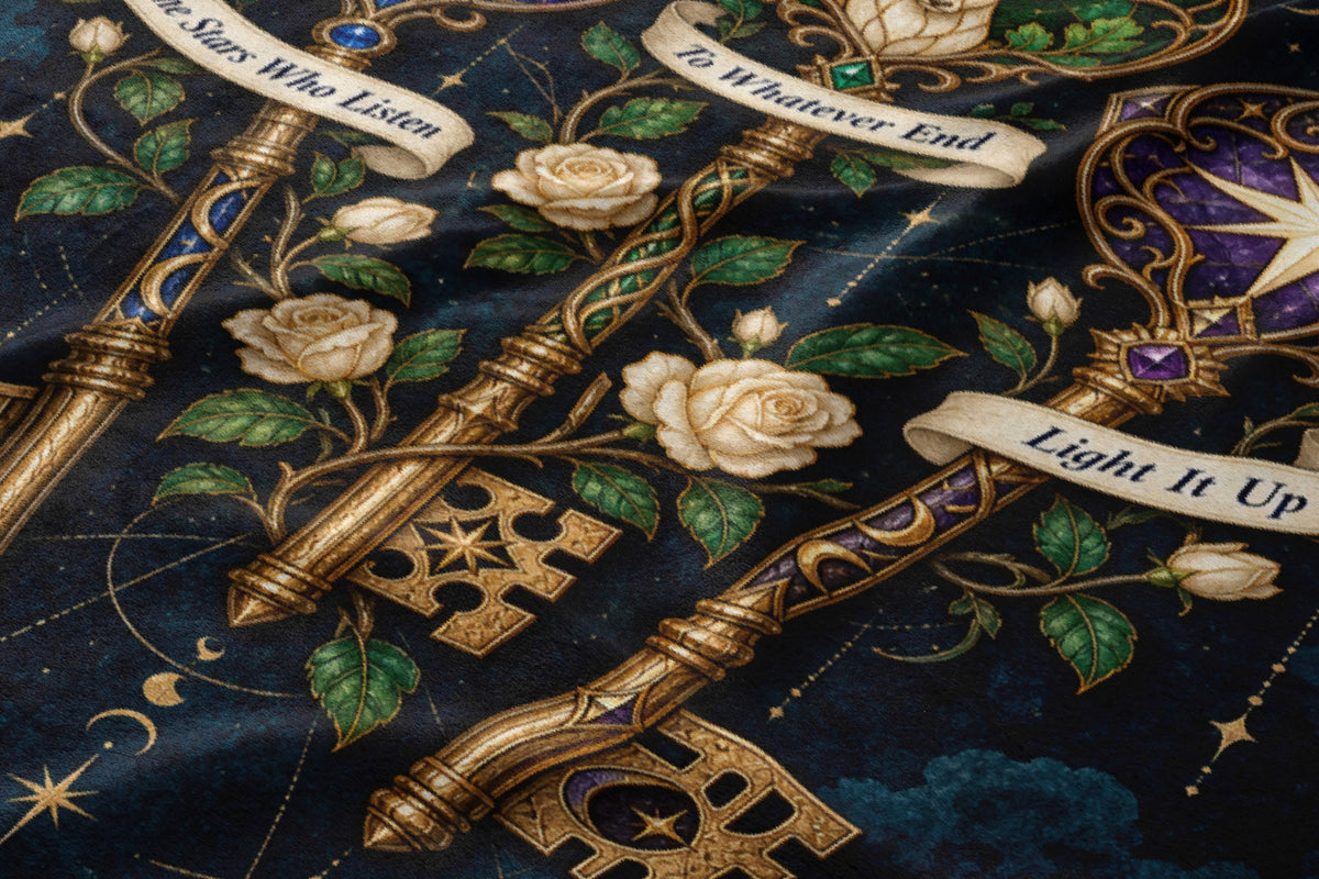 Bookish Maasverse Velveteen Plush Blanket close-up