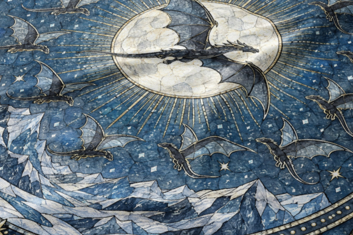 The Thirteen Stained Glass Velveteen Plush Blanket close-up