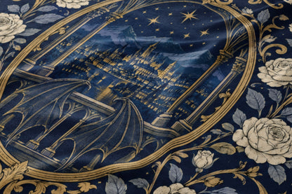 Hello Feyre Darling Crest Velveteen Plush Blanket close-up