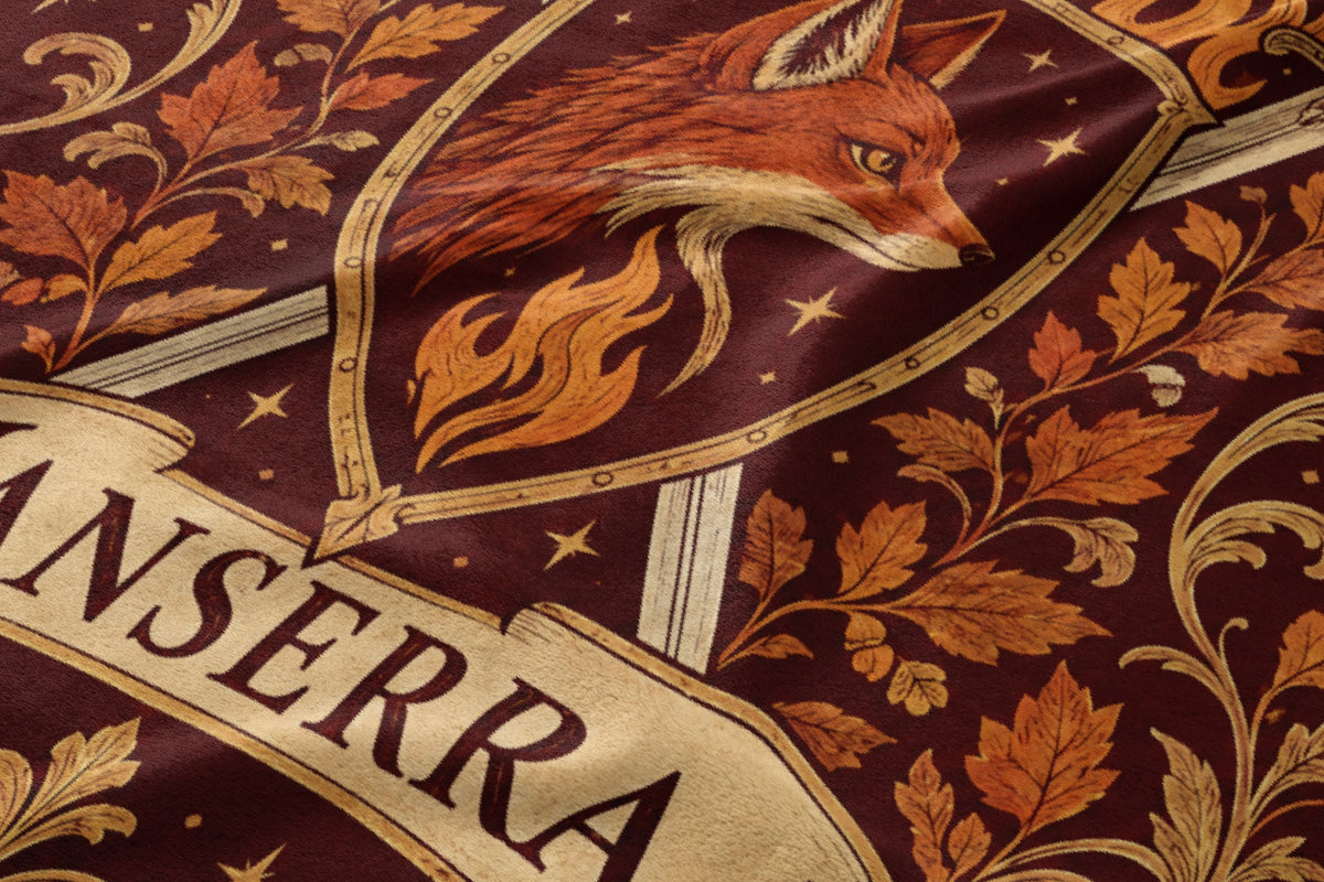 Vanserra Crest Velveteen Plush Blanket close-up