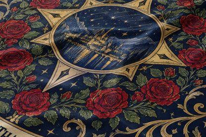 To The Stars Who Listen Rose Crest Velveteen Plush Blanket close-up