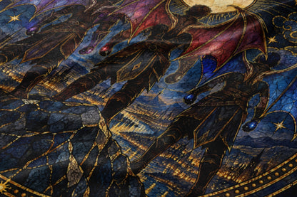 Illyrian Trio Stained Glass Velveteen Plush Blanket close-up