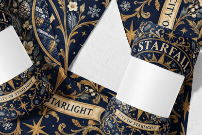 Starfall City of Starlight Crest Velveteen Plush Blanket flat lay