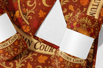 Autumn Court Fox Crest Velveteen Plush Blanket flat lay