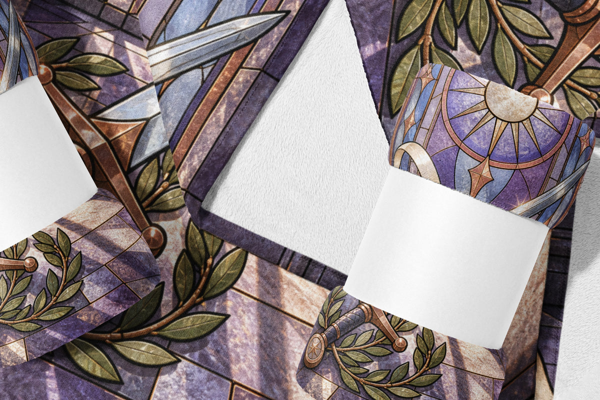 Radiant Blade Velveteen Plush Blanket flat lay