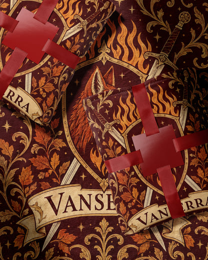 Vanserra Crest Velveteen Plush Blanket wrapped as a gift