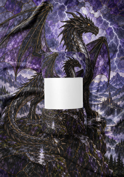 Storm Tairn Velveteen Plush Blanket draped