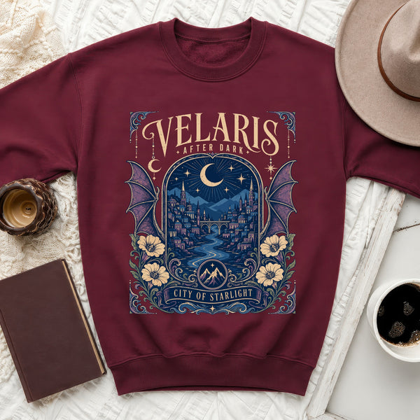 Velaris After Dark Sweatshirt in Maroon