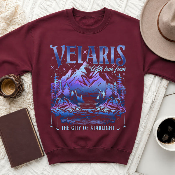 With Love From Velaris Sweatshirt in Maroon