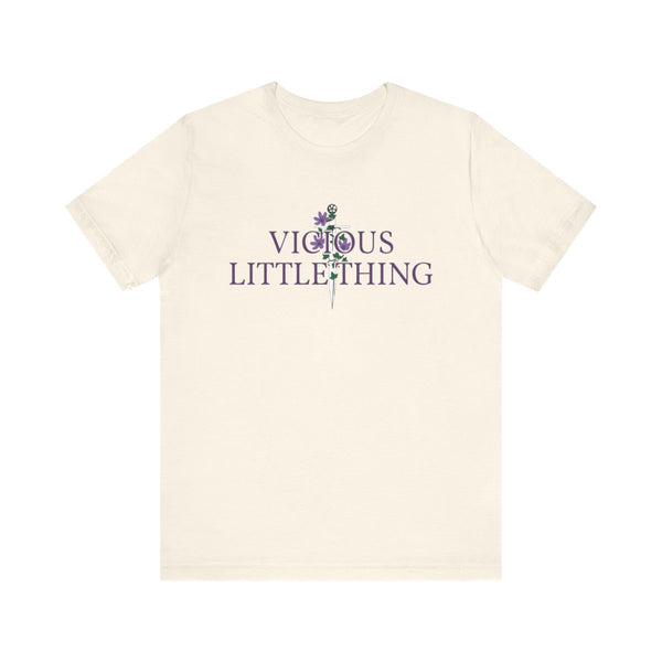 Vicious Little Thing Quote Tee in Natural
